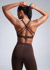 Butterbreeze Square Neck Sports Bras Criss Cross Back