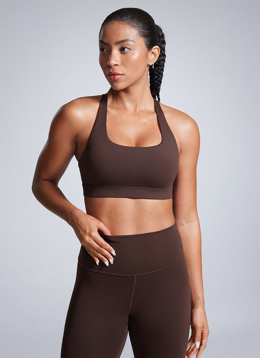 Butterbreeze Square Neck Sports Bras Criss Cross Back