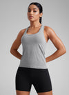 Seamless Scoop Neck Tanks Racerback