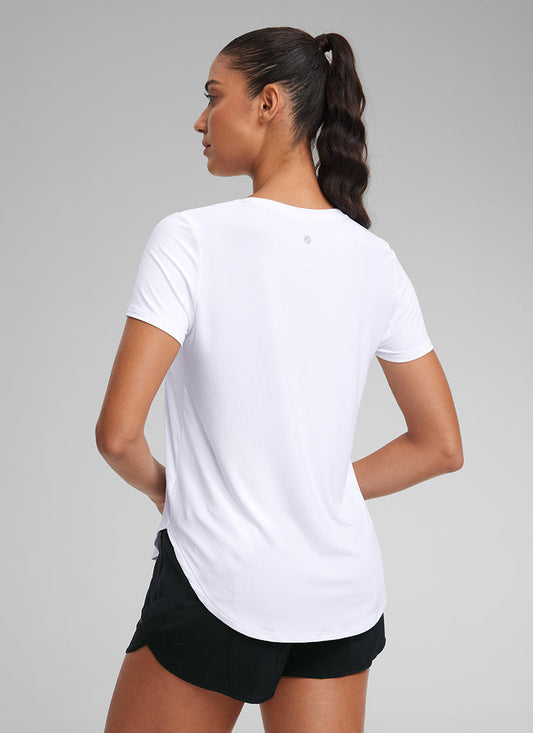 Cloudweight Crewneck Short Sleeve Shirts Side Slit