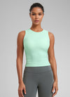 Cloudweight High Neck Ruched Tank Tops