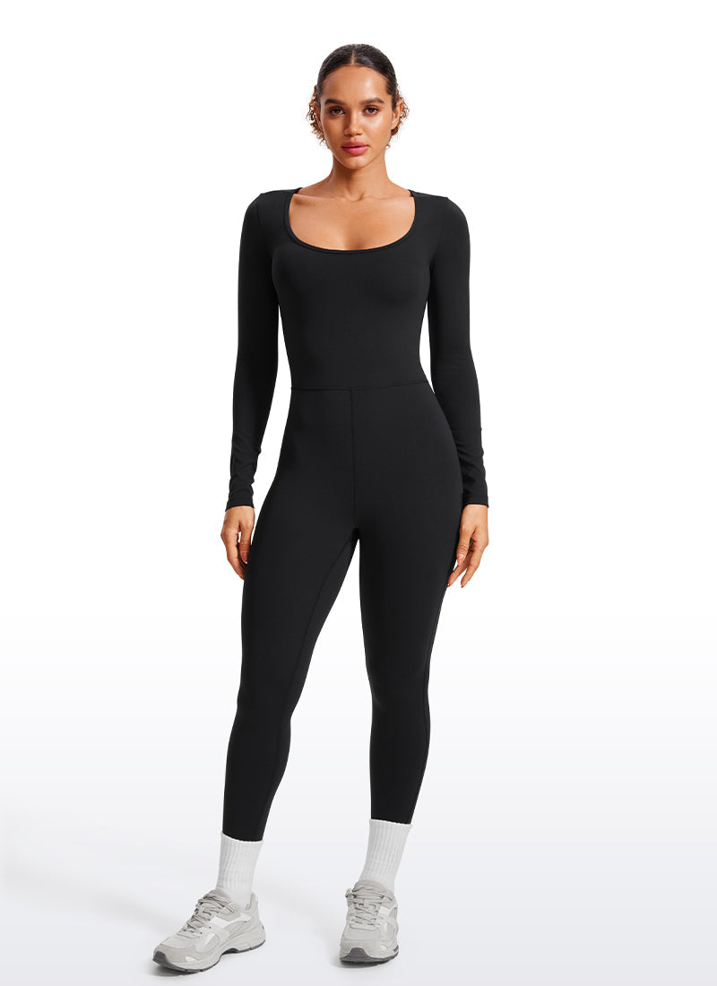 Butterluxe Scoop Neck Long Sleeve Jumpsuits 25"