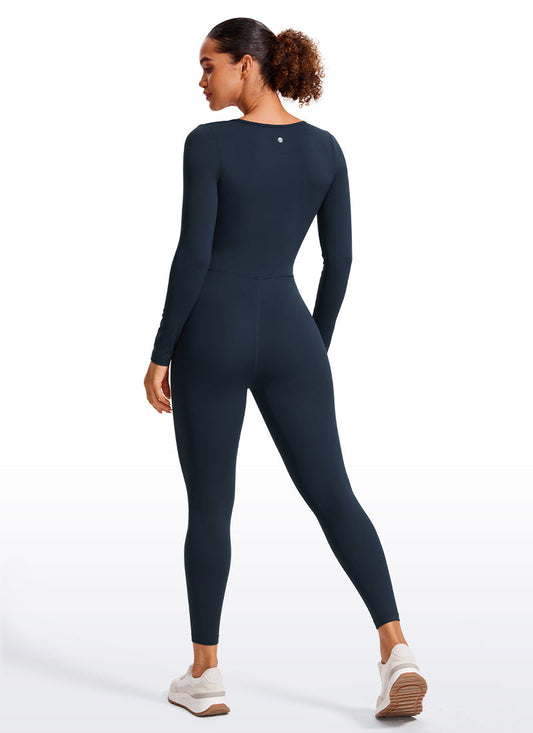 Butterluxe Scoop Neck Long Sleeve Jumpsuits 25"