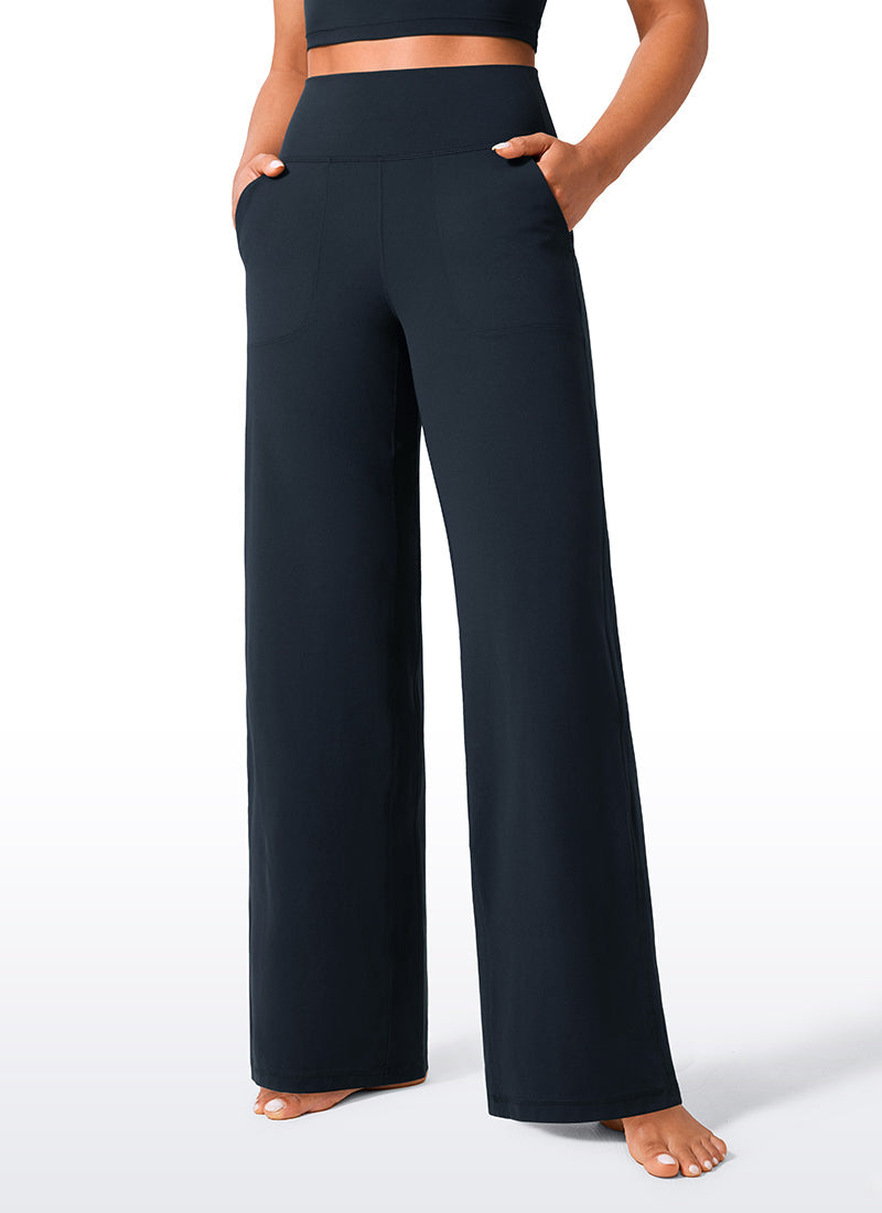 Butterlift® High Waisted Wide Leg Pants with Pockets 33"
