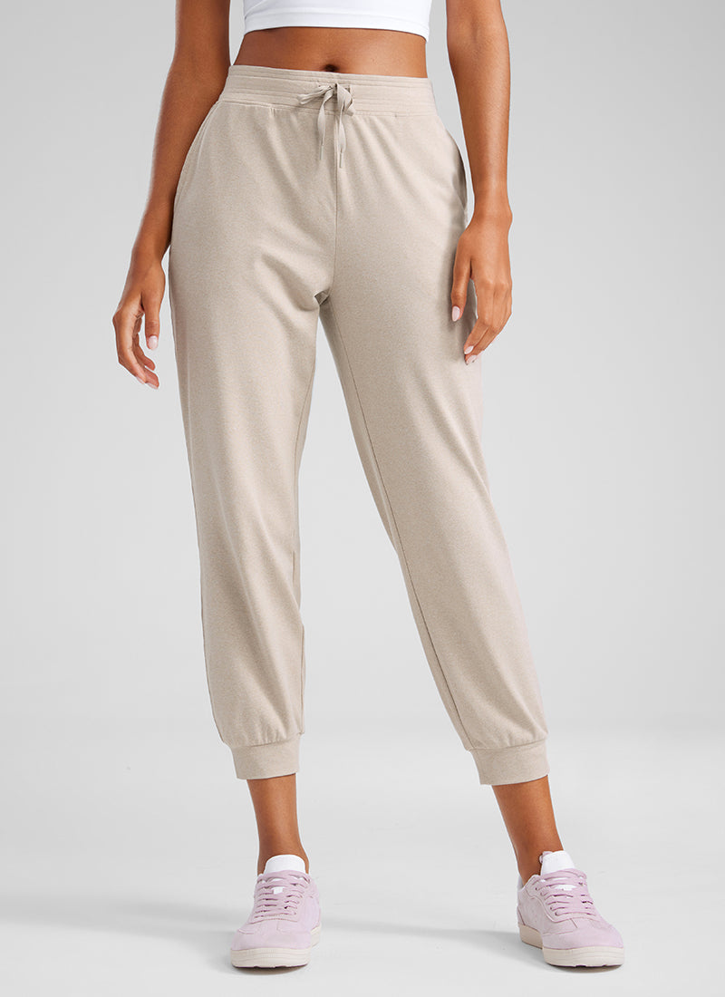 Soft Stretchy Capri Joggers 25'' with Pockets