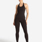 Allure Halter Built-in Bra Vest - Espresso