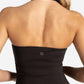 Allure Halter Built-in Bra Vest - Espresso
