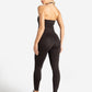 Allure Halter Built-in Bra Vest - Espresso