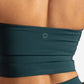 Allure Halter Built-in Bra Crop Top - Marine Teal