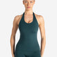 Allure Halter Built-in Bra Vest - Marine Teal