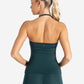 Allure Halter Built-in Bra Vest - Marine Teal