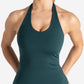 Allure Halter Built-in Bra Vest - Marine Teal