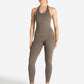 Allure Halter Built-in Bra Vest - Taupe