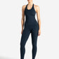 Allure Halter Built-in Bra Vest - Dark Navy