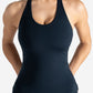 Allure Halter Built-in Bra Vest - Dark Navy