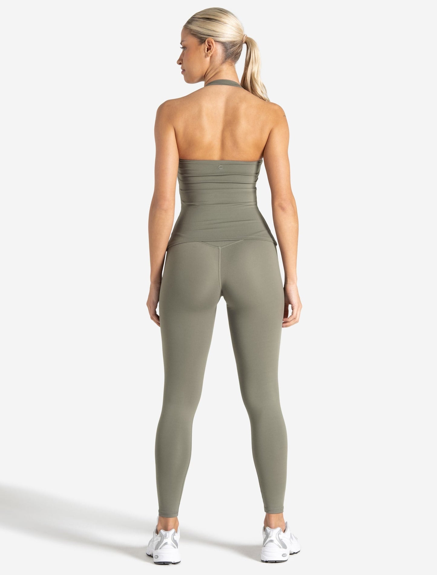 Allure Halter Built-in Bra Vest - Dusky Sage