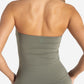 Allure Halter Built-in Bra Vest - Dusky Sage