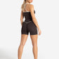 Sculpt Seamless Scrunch Shorts - Espresso/Marshmallow