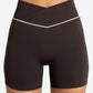 Sculpt Seamless Scrunch Shorts - Espresso/Marshmallow