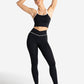 Sculpt Seamless Scrunch Leggings - Black/Marshmallow