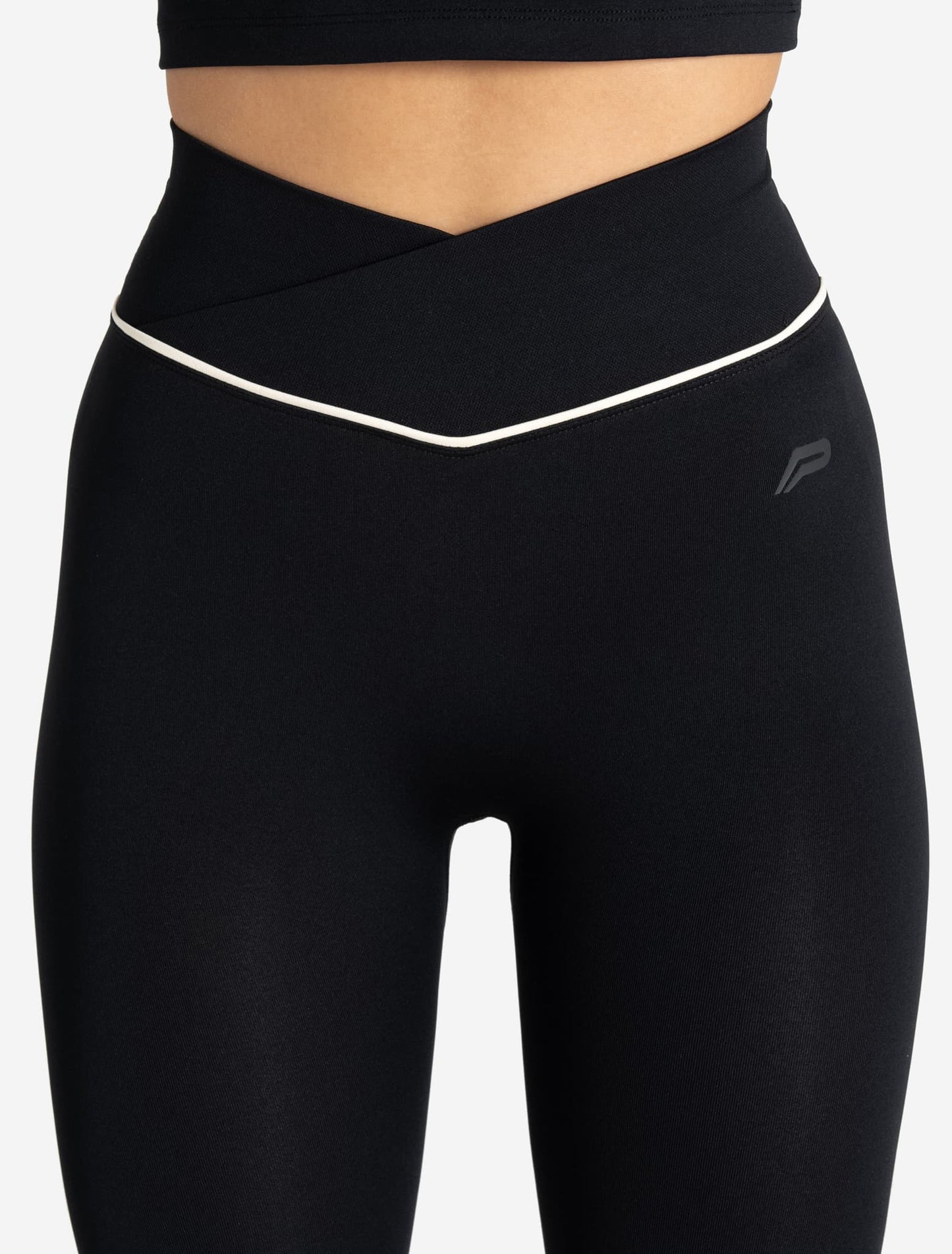 Sculpt Seamless Scrunch Leggings - Black/Marshmallow