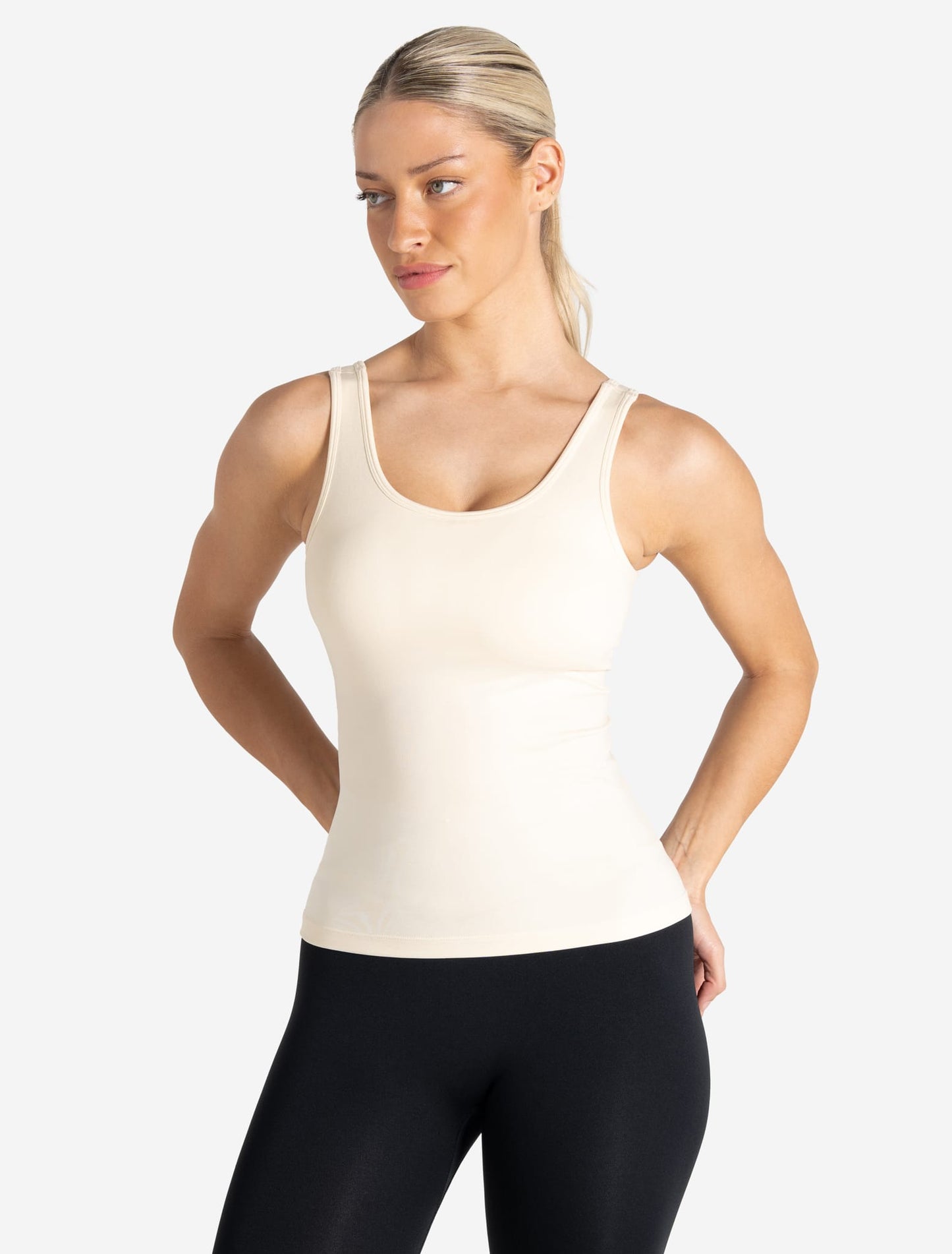 Sculpt Seamless Built-In Bra Vest - Marshmallow