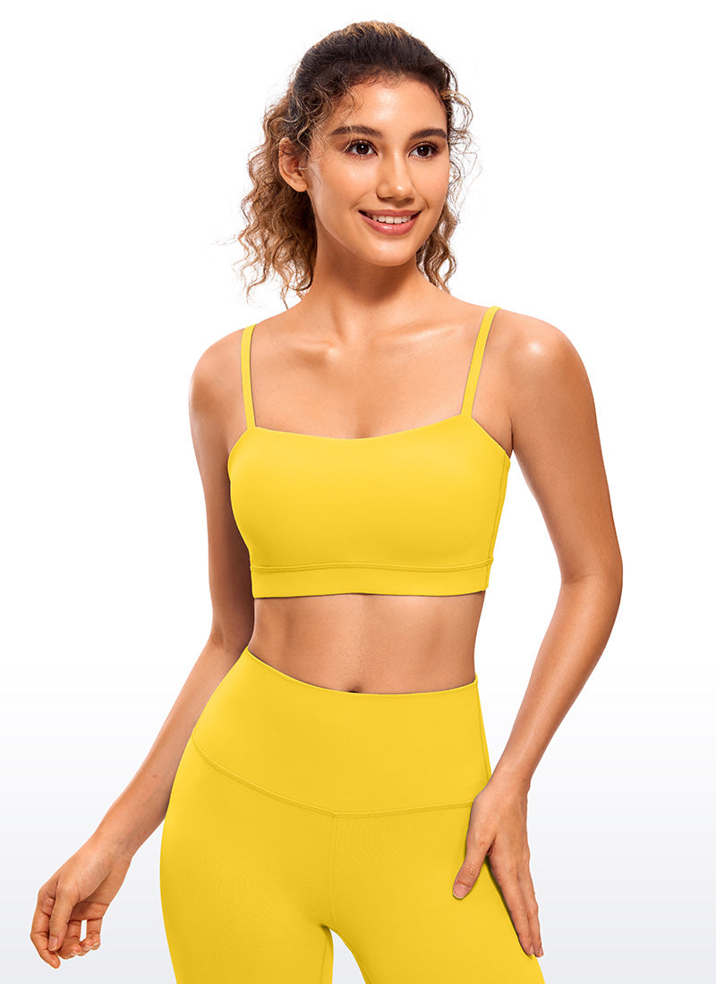 Butterluxe Adjustable Spaghetti Thin Strap Sports Bra