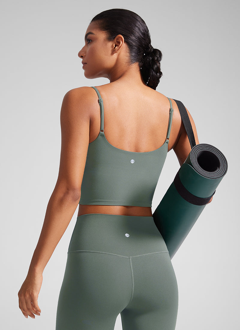 Butterlift Scoop Neck Cropped Build-in Bra Tanks