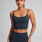 Butterlift Scoop Neck Cropped Build-in Bra Tanks