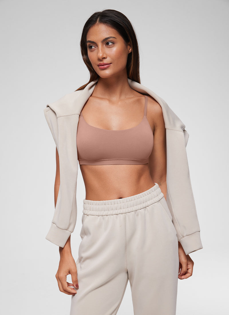 Softhold Double Lined Scoop Neck Bralettes Adjustable