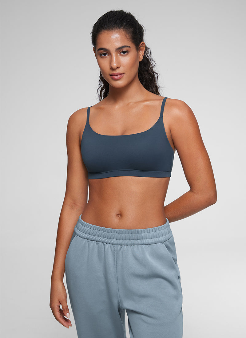 Softhold Double Lined Scoop Neck Bralettes Adjustable