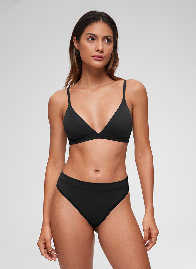 Softhold Double Lined Triangle Bralette Adjustable