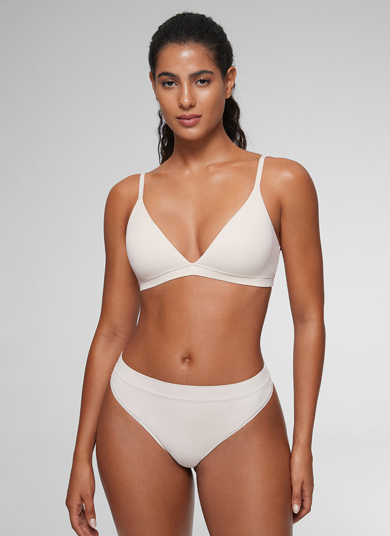 Softhold Double Lined Triangle Bralette Adjustable