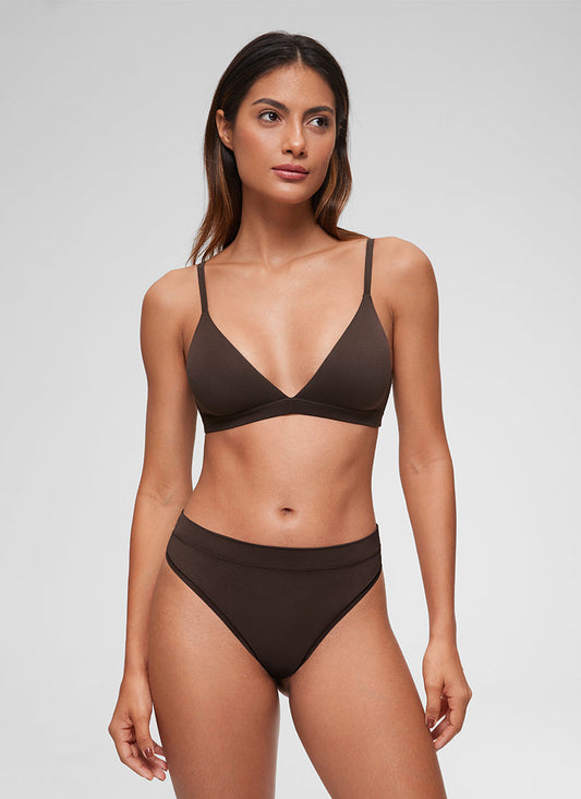 Softhold Double Lined Triangle Bralette Adjustable