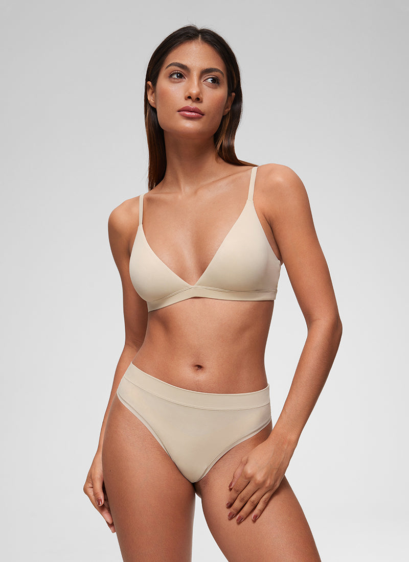 Softhold Double Lined Triangle Bralette Adjustable