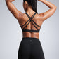 Butterbreeze Square Neck Sports Bras Criss Cross Back