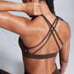 Butterbreeze Square Neck Sports Bras Criss Cross Back