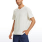 Pima Cotton Short Sleeve V Neck