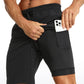 Feathery-Fit Athletic Shorts 9''- Lined