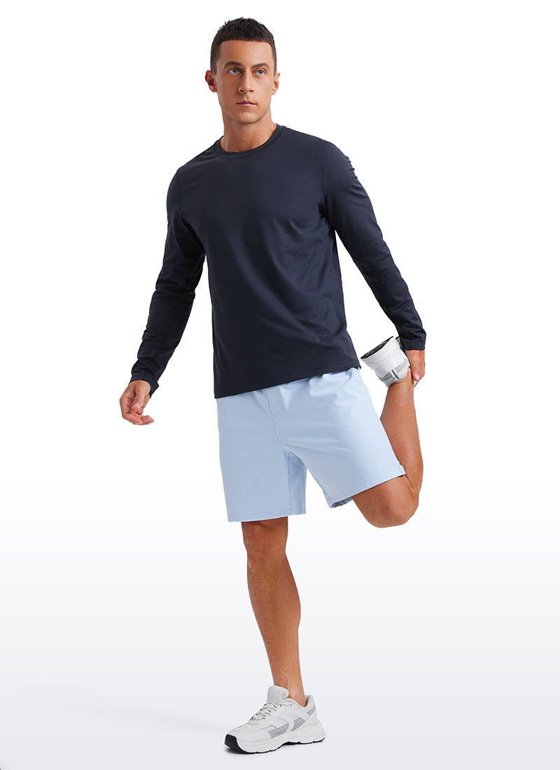 Soft Stretchy Crewneck Long Sleeve Shirts