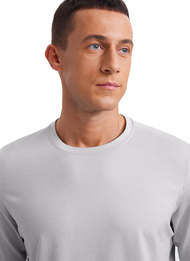 Soft Stretchy Crewneck Long Sleeve Shirts