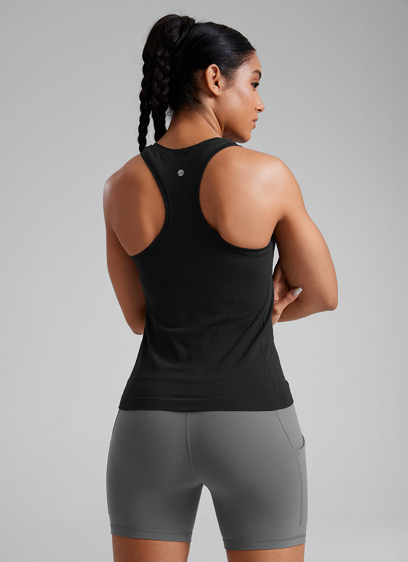 Seamless Scoop Neck Tanks Racerback