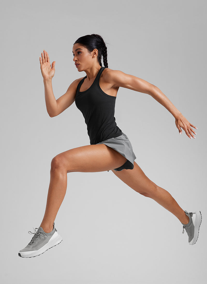 Seamless Scoop Neck Tanks Racerback