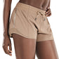 Feathery-Fit Mid-Rise Lined Shorts with Drawstring 2.5''
