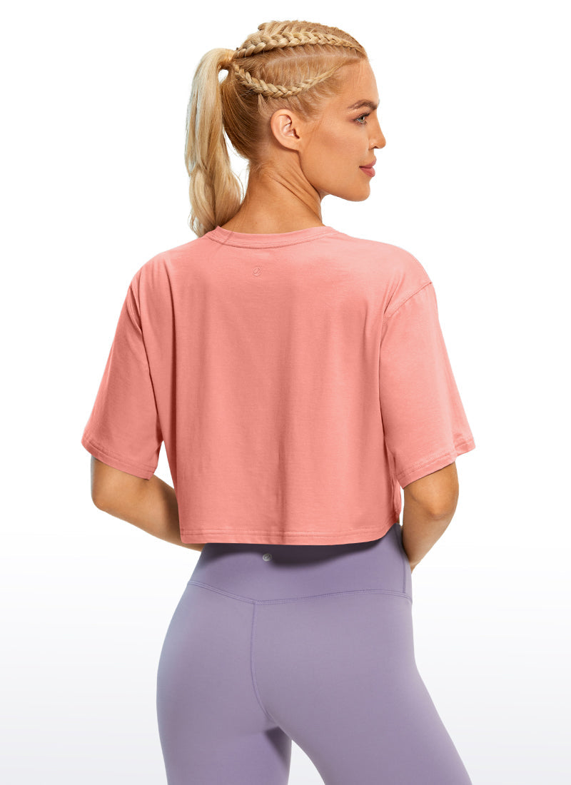 Pima Cotton Short Sleeves Cropped