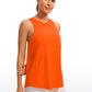 Pima Cotton High Neck Tank Split Open Back