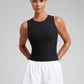 Cloudweight High Neck Ruched Tank Tops