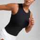 Cloudweight High Neck Ruched Tank Tops