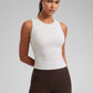 Cloudweight High Neck Ruched Tank Tops