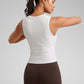 Cloudweight High Neck Ruched Tank Tops
